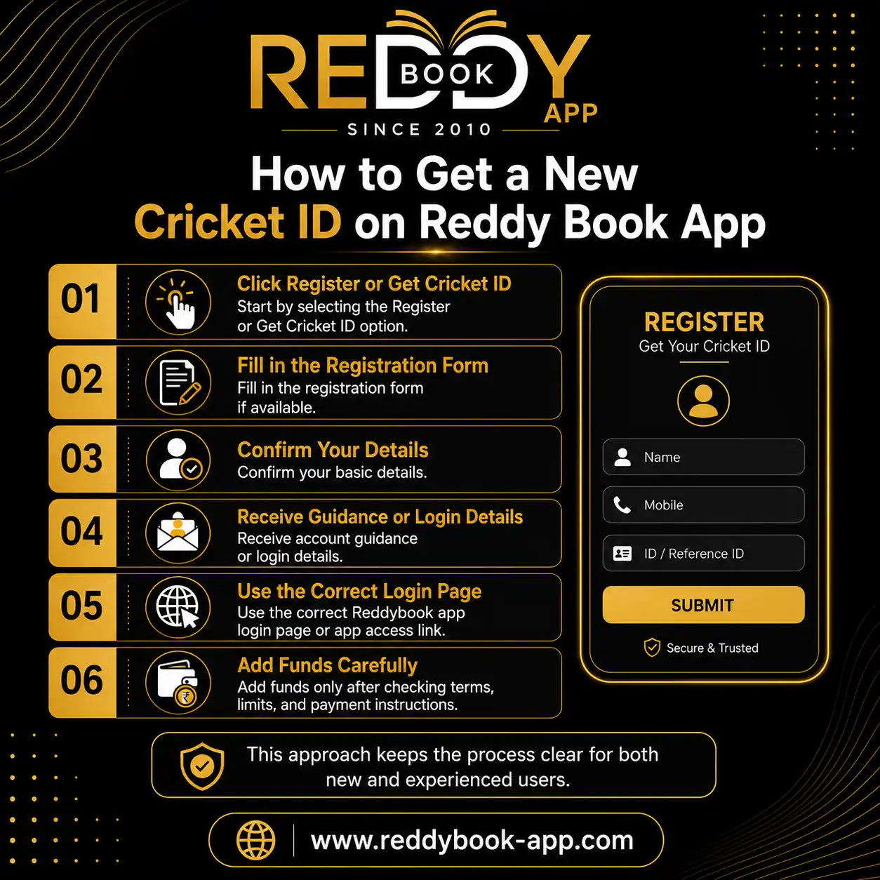 How to Get a New Cricket ID on Reddy Book App