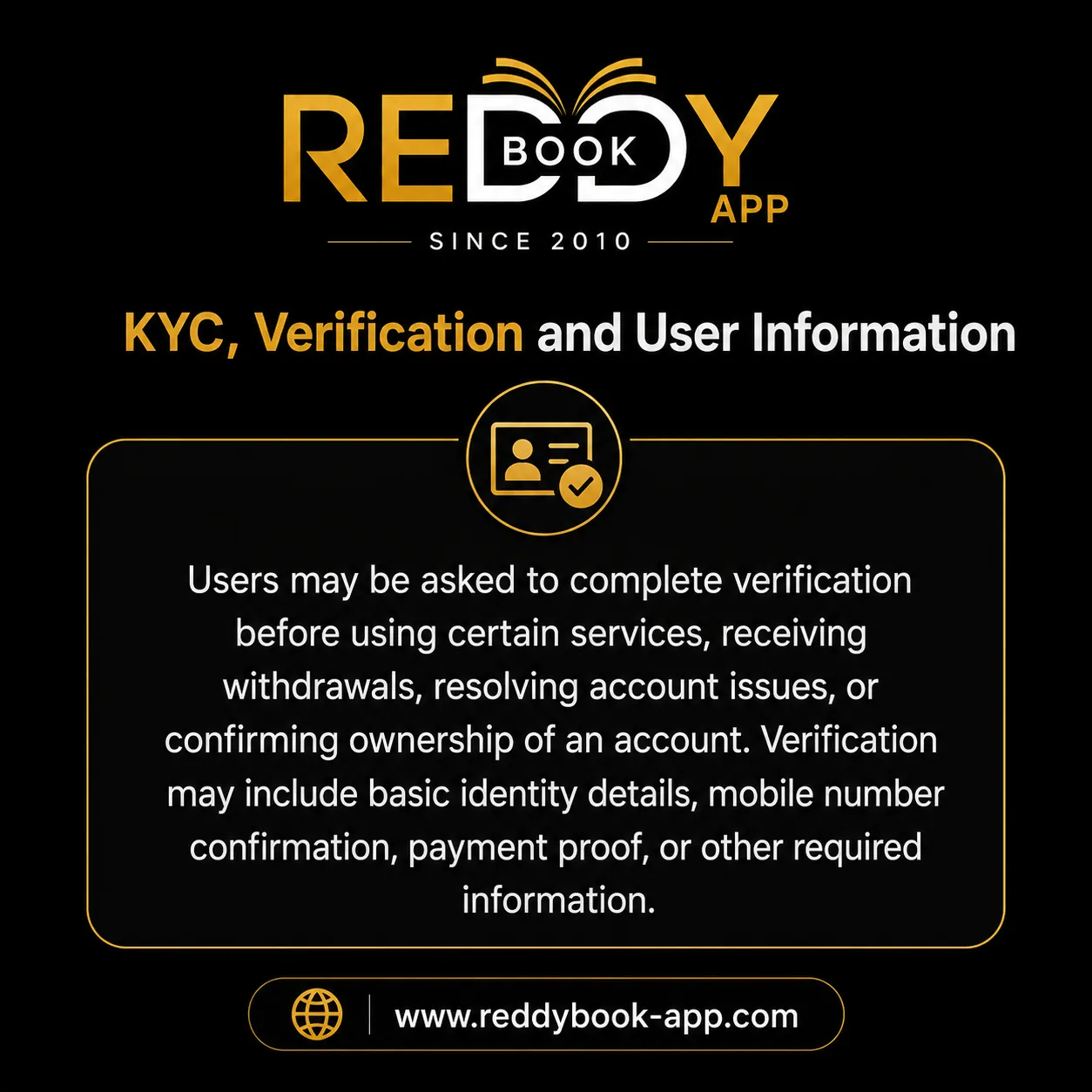 KYC, Verification and User Information